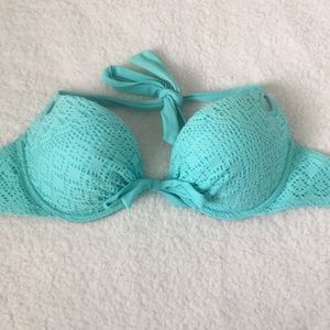 Victoria’s Secret aqua lace bikini top